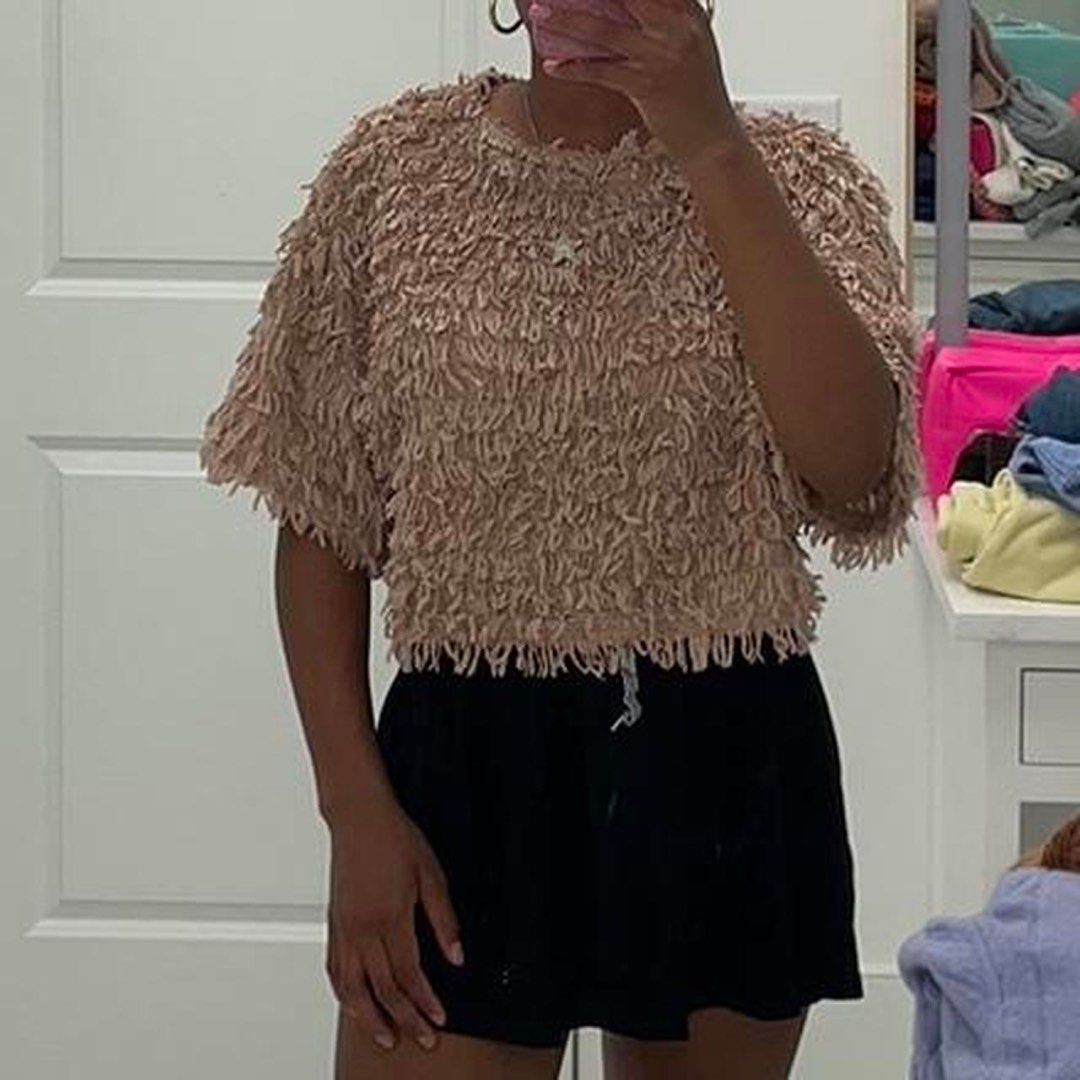Top Blouse Noir Zara - Taille S - Neuf Sans étiquettes, Coupe Régulière