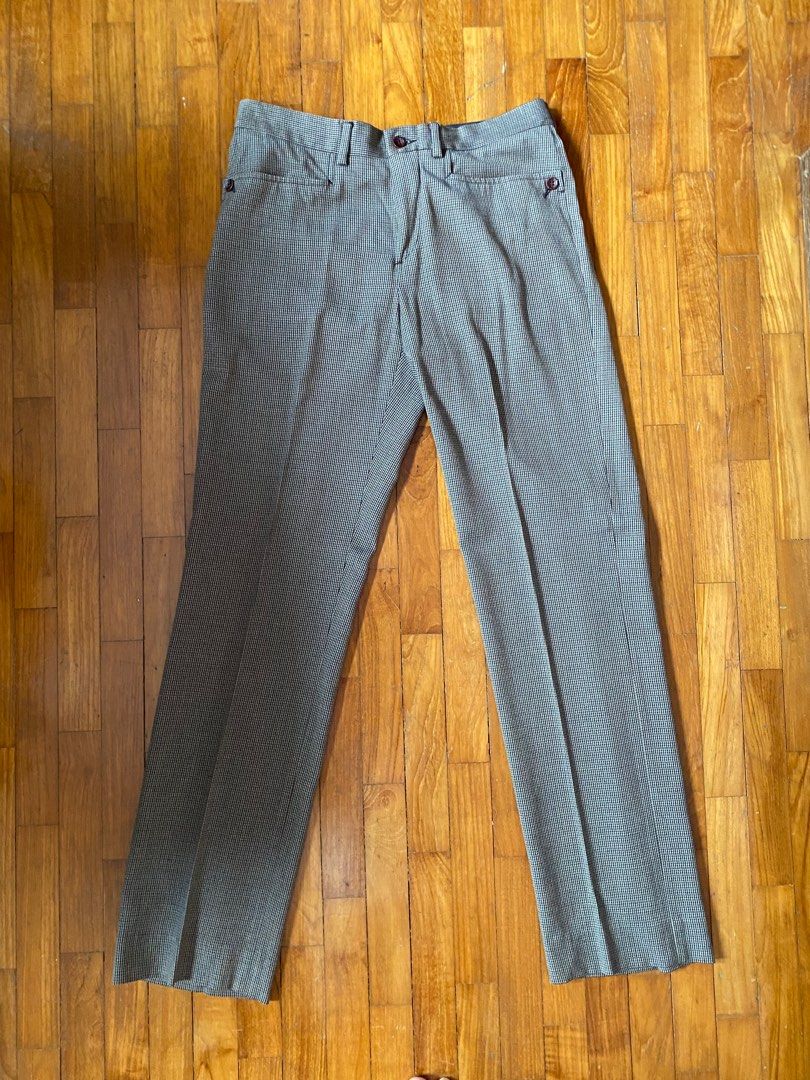 Checked online pants zara