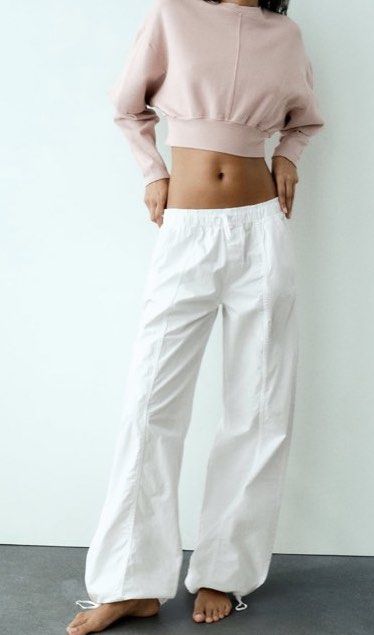 Zara parachute pants Women s Fashion Bottoms Other Bottoms on