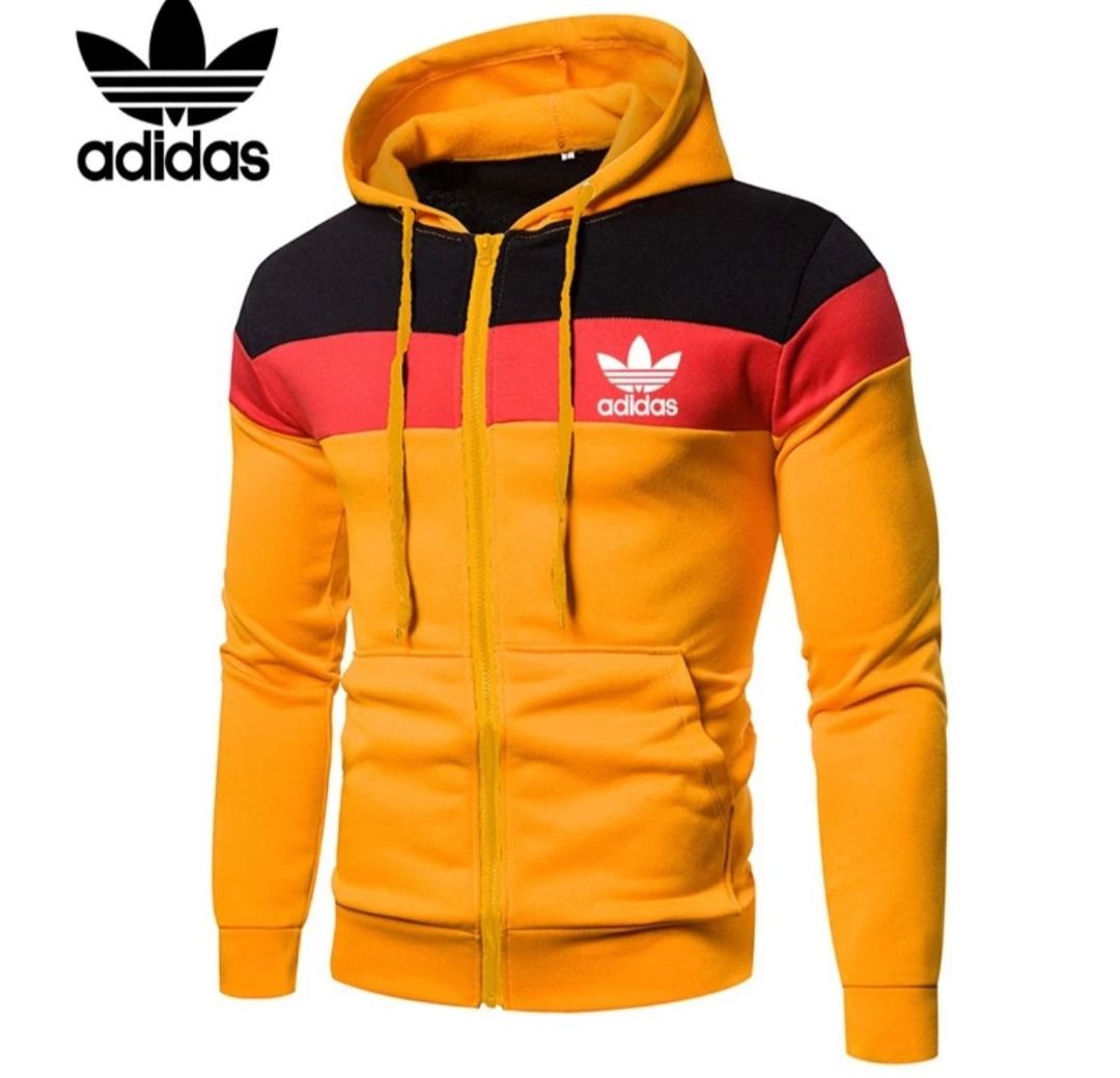 Adidas originals id96 full zip hoodie yellow hot sale