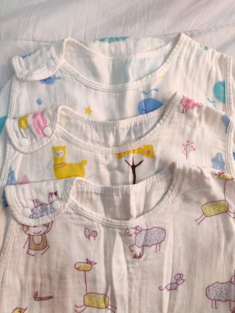 3pcs Muslin Wearable Blanket/Sleep sack (Category: Babies & Kids Fashion) located in Antipolo. Submitted by ljanedp (Listing ID 1253352362, Image 1). Description: 60cm unisex rfs: outgrown .