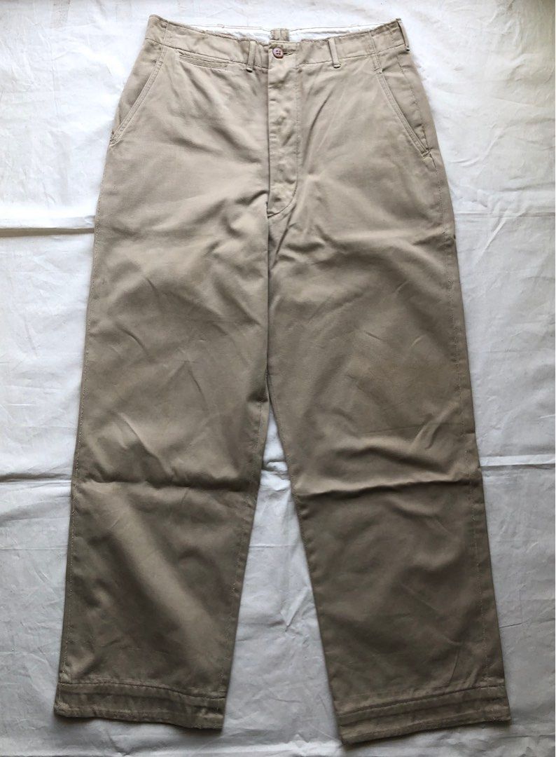 40’s Vintage US Army M-45 Khaki Pants Chino 原版 古著 美軍 公發 卡其褲