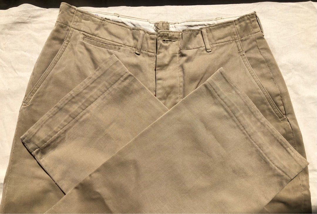 40's Vintage US Army M-45 Khaki Pants Chino 原版古著美軍公發卡其褲