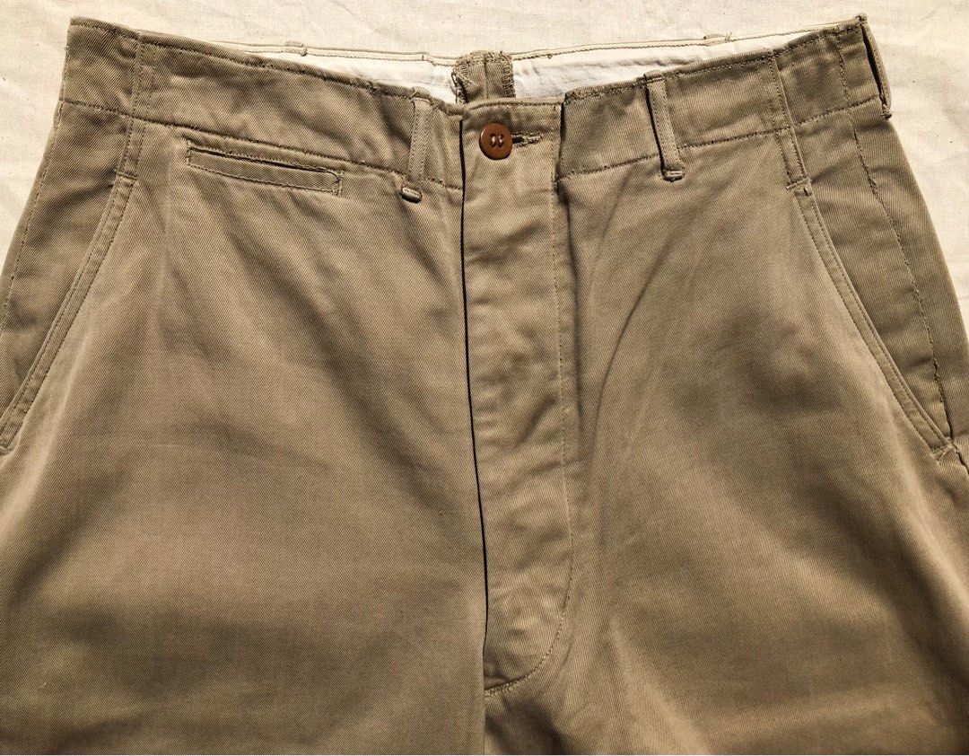 40’s Vintage US Army M-45 Khaki Pants Chino 原版 古著 美軍 公發 卡其褲