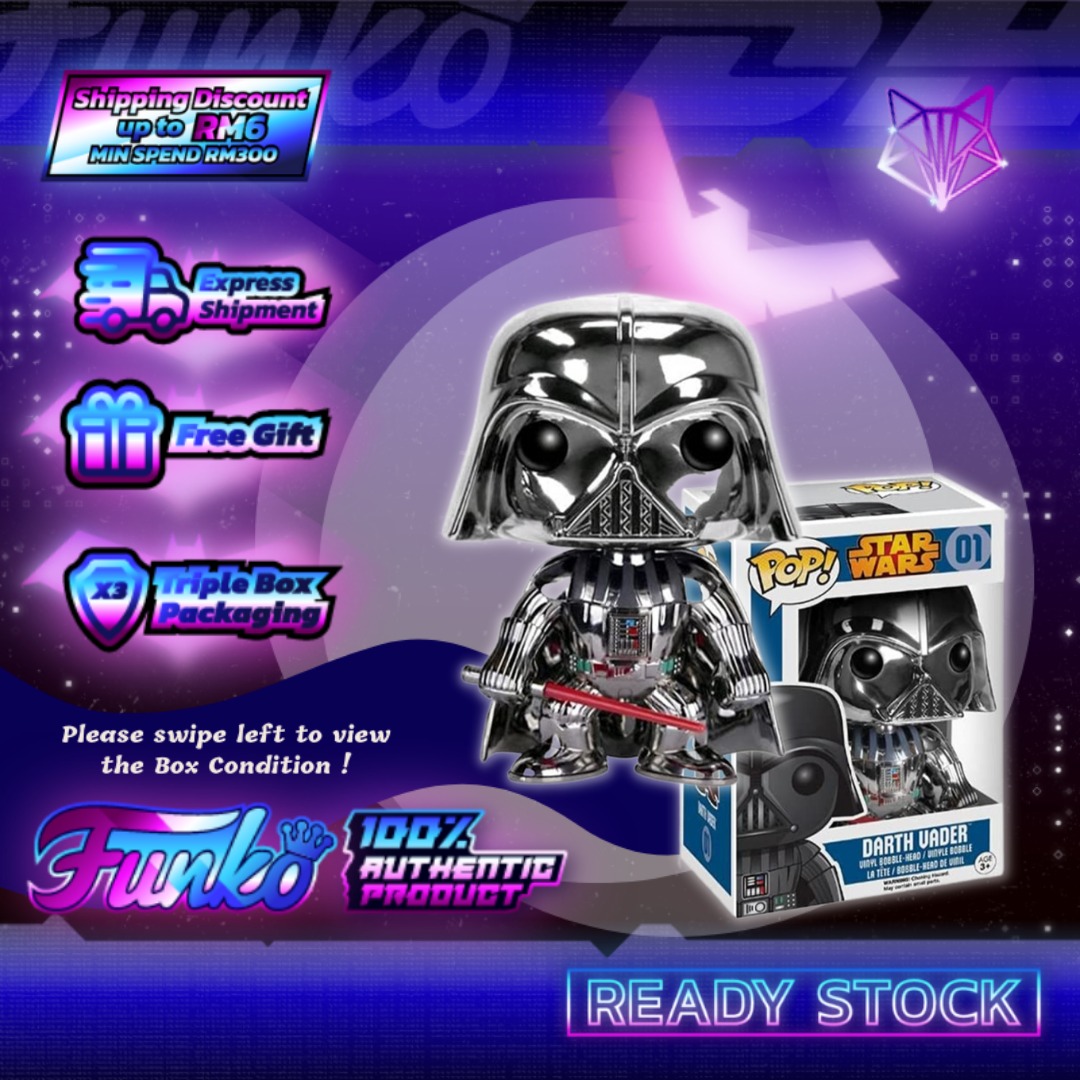 Funko pop sale darth vader chrome