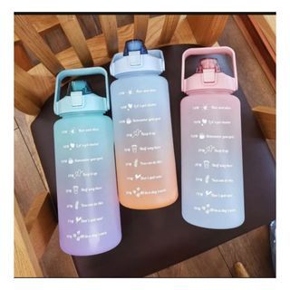 GEMFUL Large Water Bottle Motivational 100 oz - Leakproof Big Jug