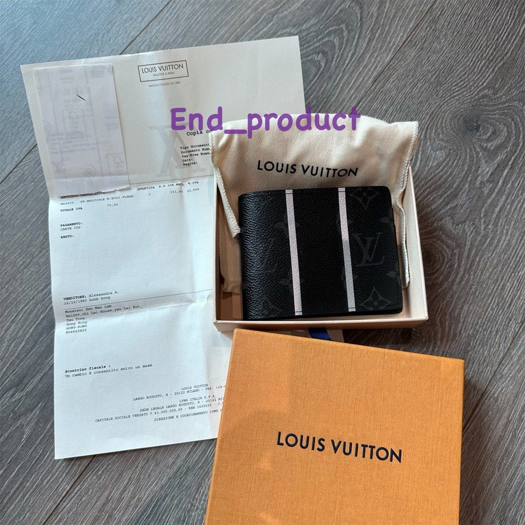 LOUIS VUITTON Monogram Eclipse Flash Fragment Multiple Wallet