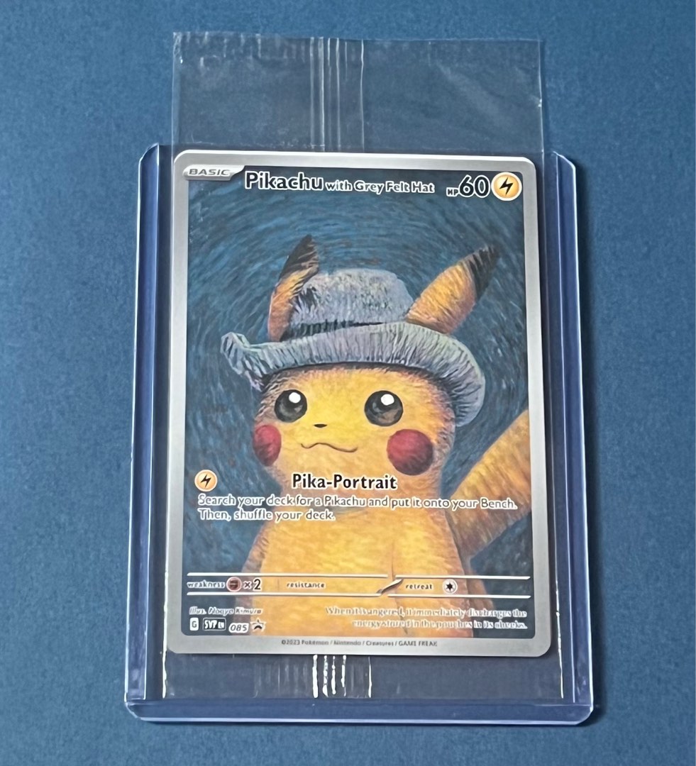 比卡超現貨Pikachu With Grey Felt Hat 085 Promo Card Pokemon X Van