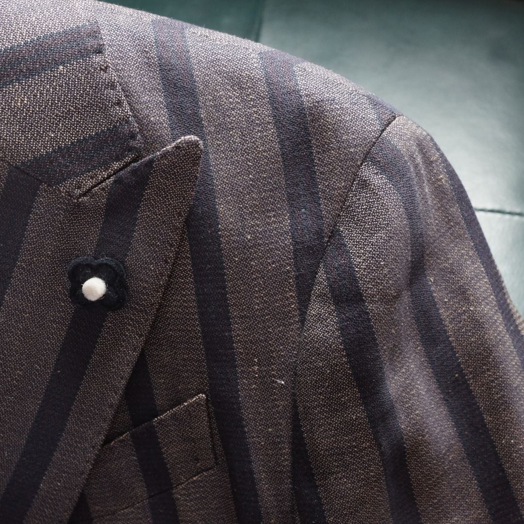 全新} UK34 Lardini 麻質真絲西裝褸意大利製silk linen blazer MADE IN