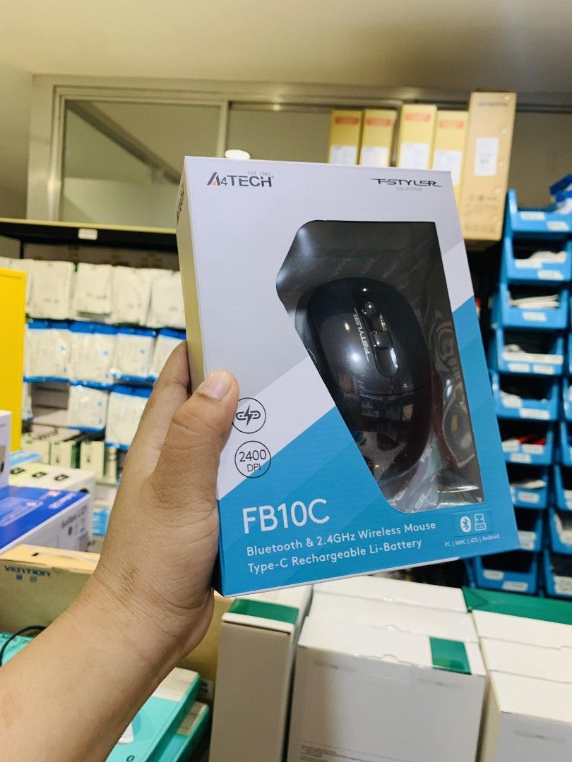 A4Tech Fstyler FB10C Rechargeable Bluetooth & 2.4ghz Wireless Mouse ...