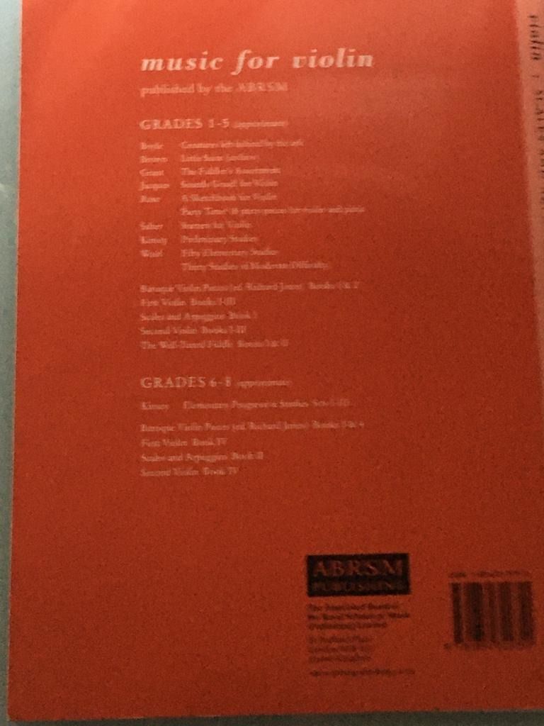 ABRSM Grade 1 Violin Exam Pieces from 20162019 and 20052007 syllabus
