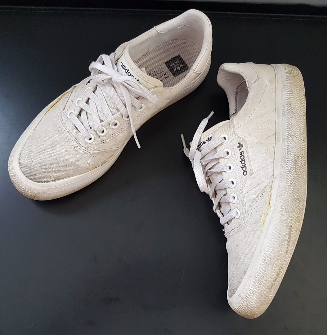 Adidas 3MC Vulc White Casual Shoes US 8 UK 7.5 EU 41.5 Low top