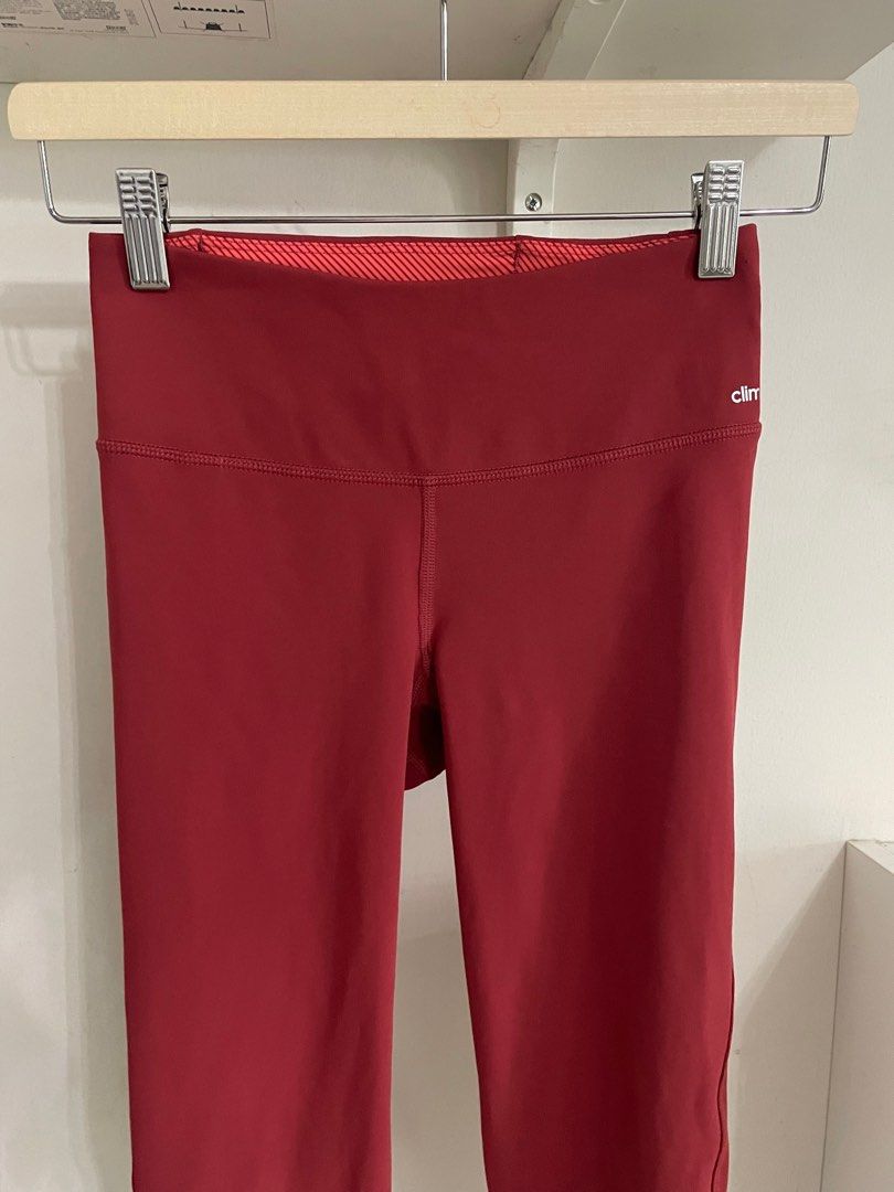 Adidas Climachill Burgundy Runnnin Pants yoga Tights Xs