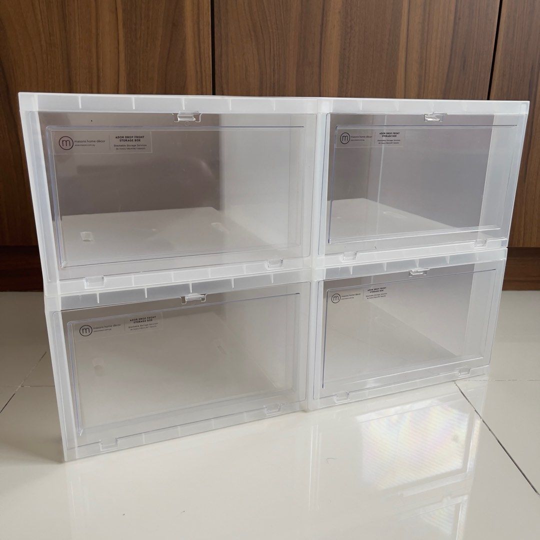Ador Drop Front Shoe Box Set of 4