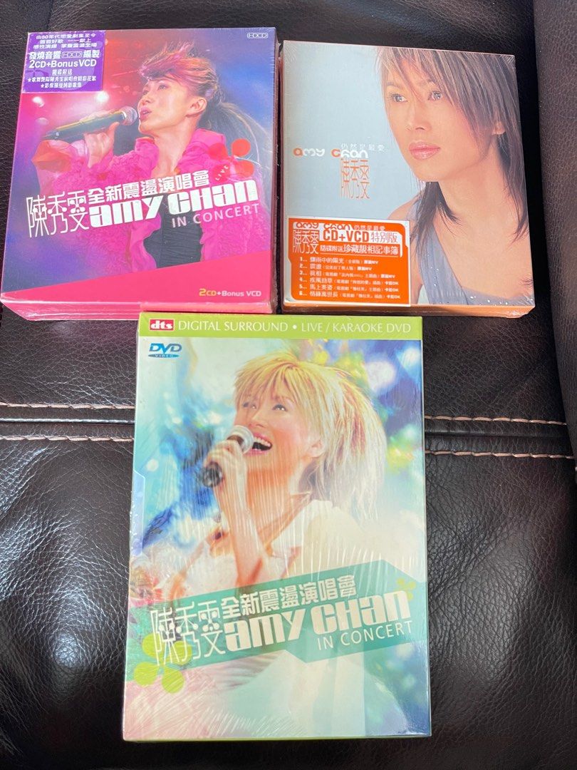 Amy 陳秀雯三套全新未開封專輯產品：全新震盪演唱會2CD + 演唱會花絮