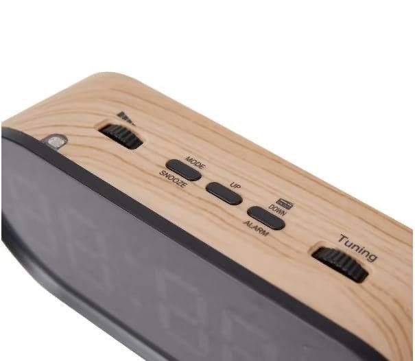 Anko Wooden Digital Clock Alarm, Furniture & Home Living, Home Decor