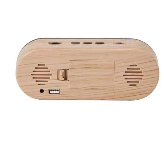 Anko Wooden Digital Clock Alarm, Furniture & Home Living, Home Decor