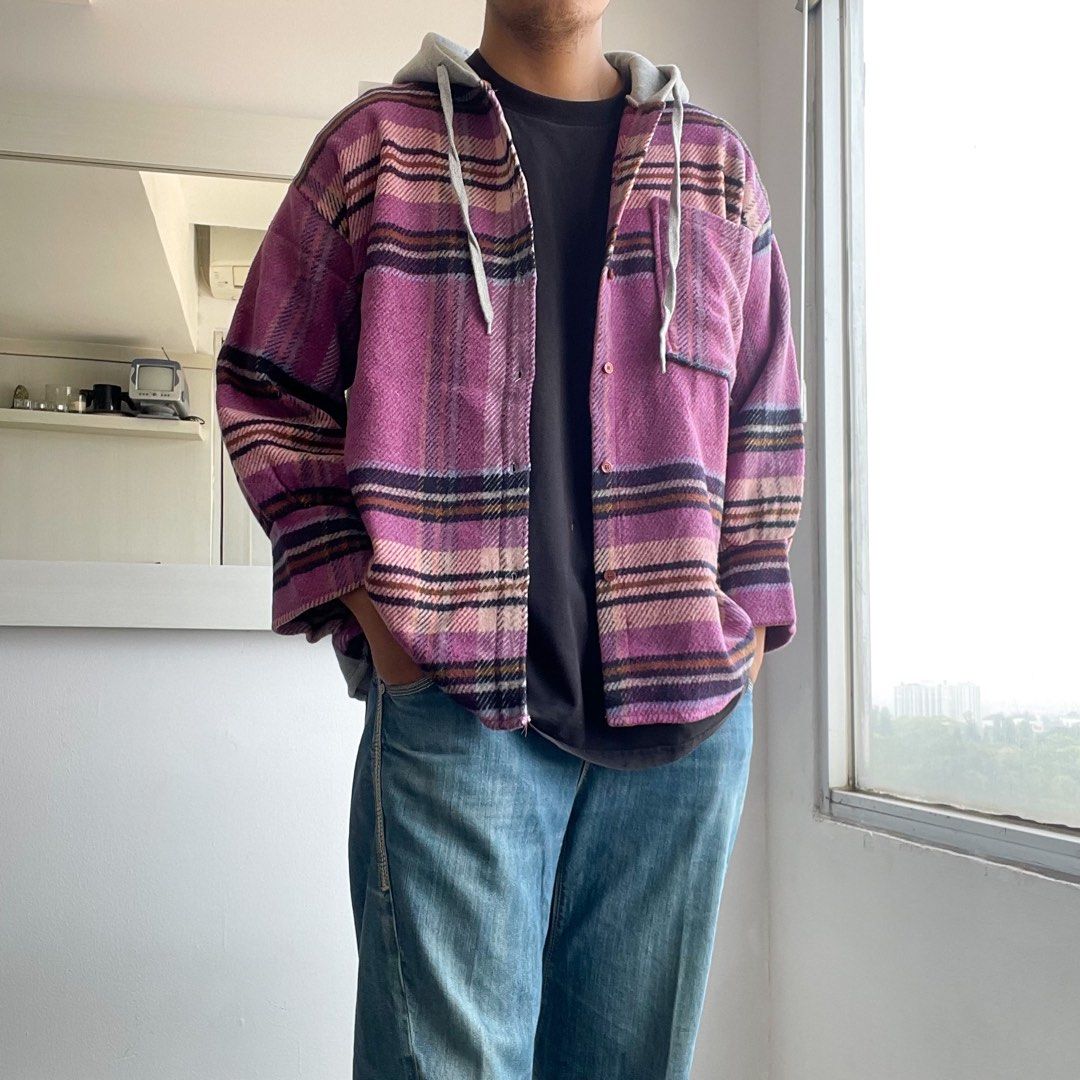 Half hoodie hotsell half flannel