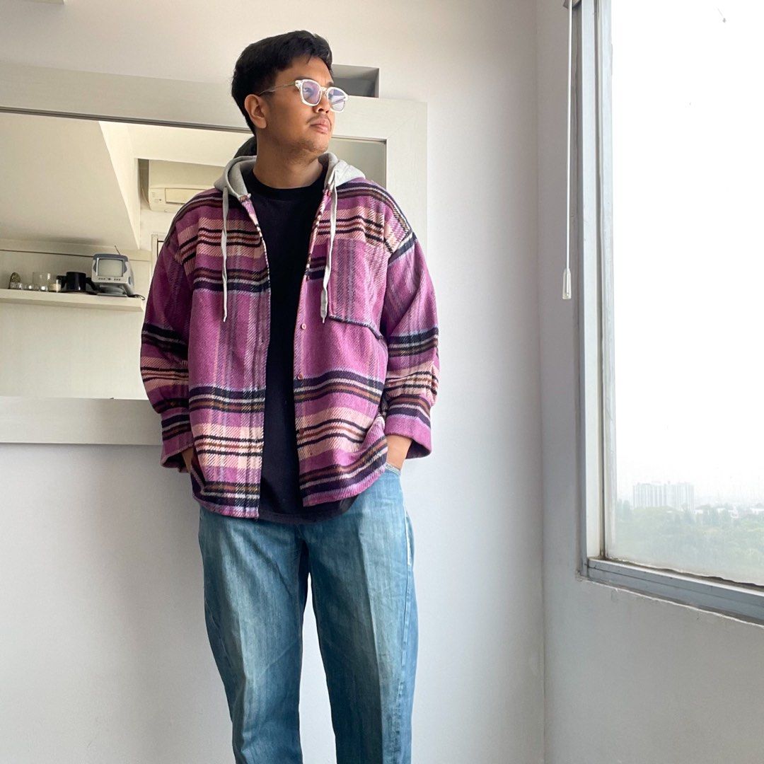 Half hoodie on sale half flannel