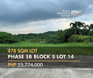 📍Ayala Greenfield Estates, Calamba Laguna Vacant lot for SALE Phase 5B Block 5 Lot 14