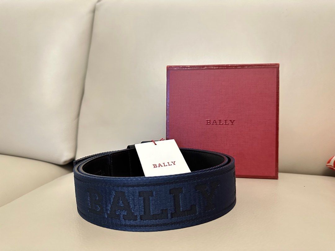 Navy blue clearance bally belt