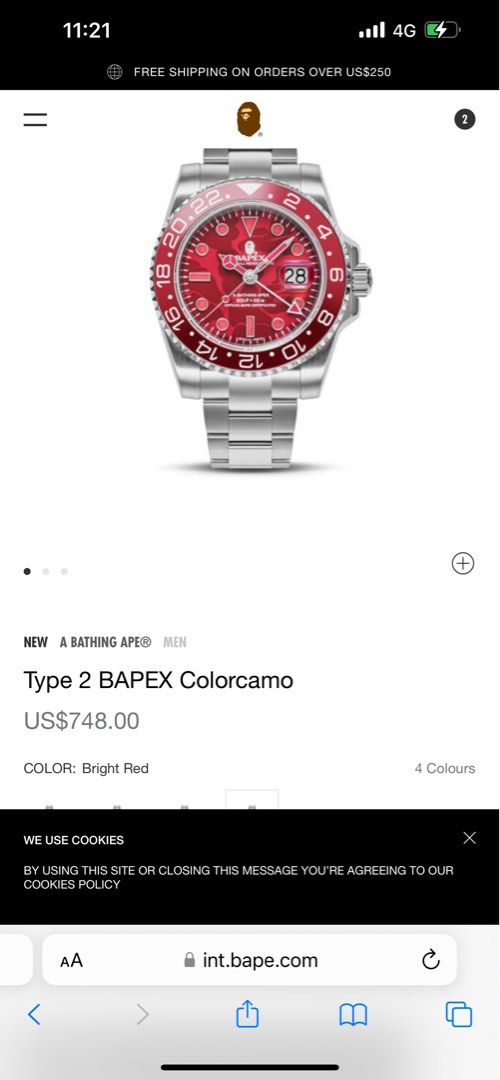 Bape Bapex Colourcamo Watch Luxury Watches on Carousell