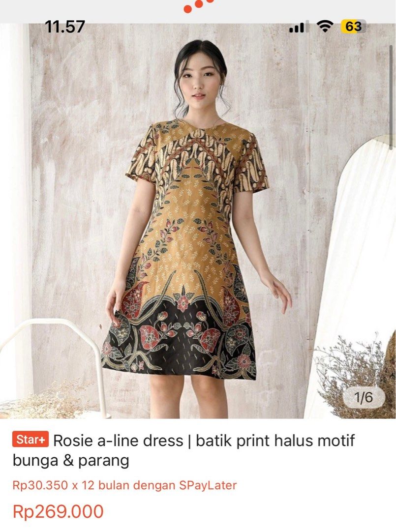 BARU NANDINI Dress Batik Dress Batik Wanita Batik Print