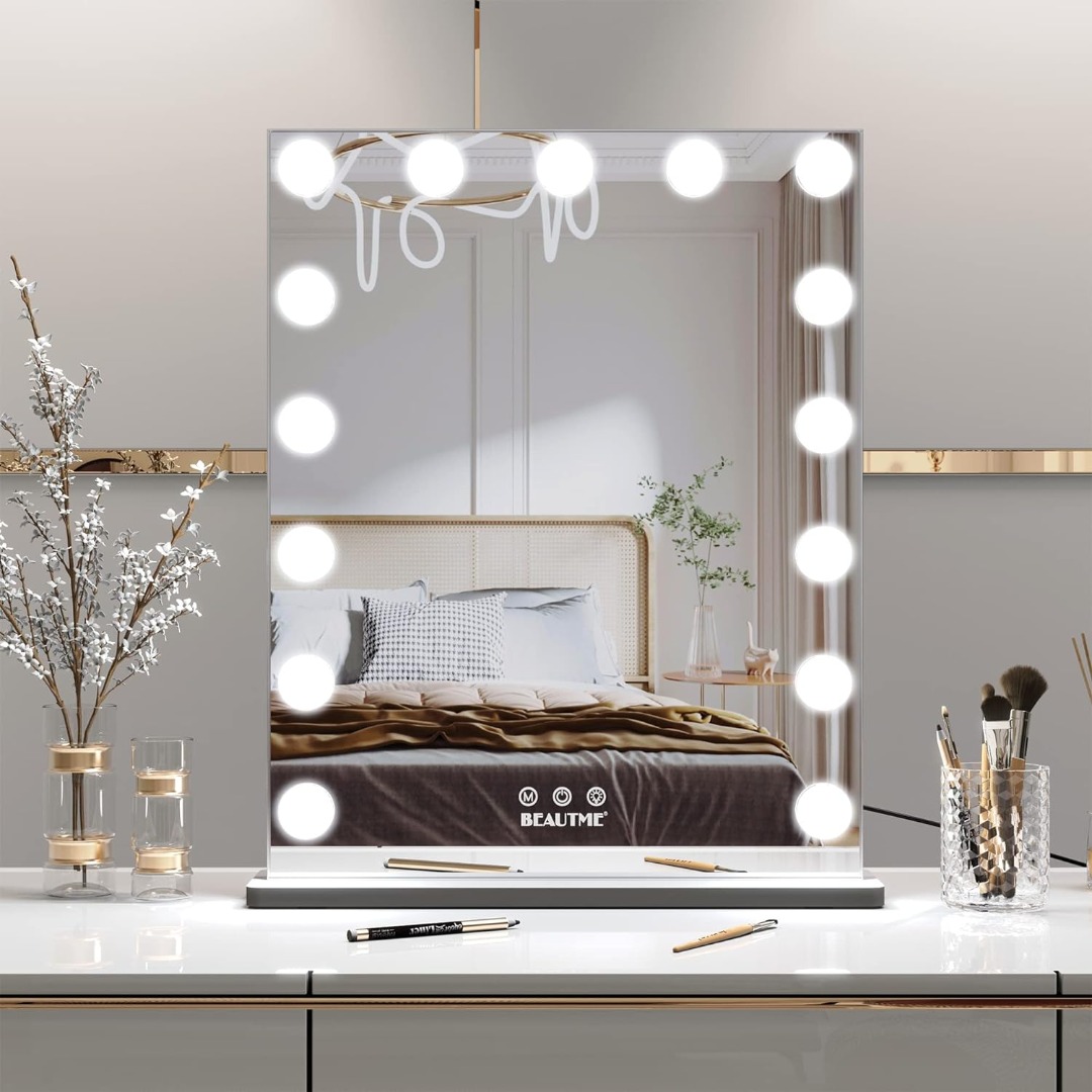 BEAUTME Hollywood Makeup Vanity Mirror with Lights,Bedroom Lighted ...