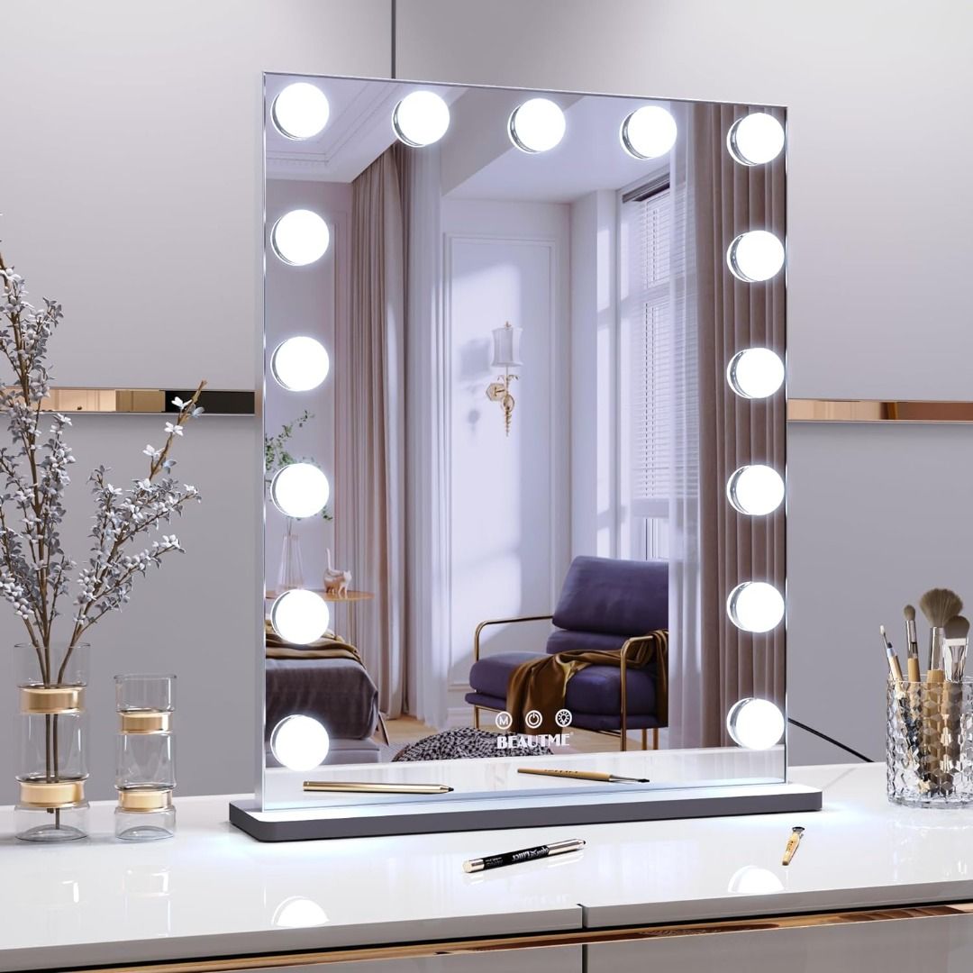 BEAUTME Hollywood Makeup Vanity Mirror with Lights,Bedroom Lighted