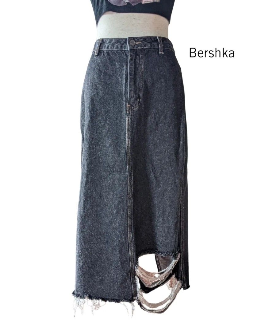 Skirts - WOMAN - WOMAN - Bershka Turkey | Kot etek, Giysiler, Kadın olmak