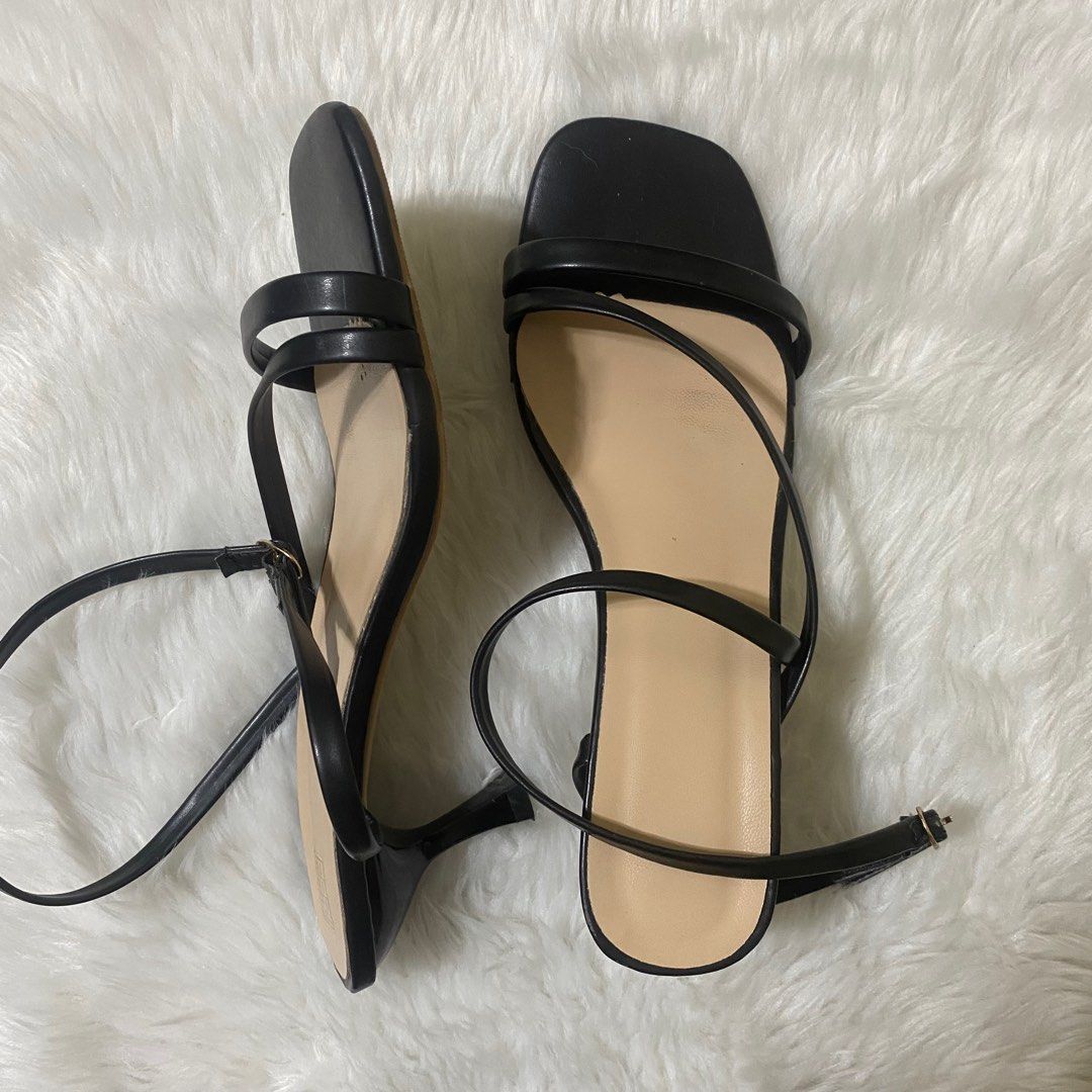 Crocs black strappy sandals w/ 2 inch cork wedge heel | Black strappy  sandals, Strappy sandals, Wedge heels