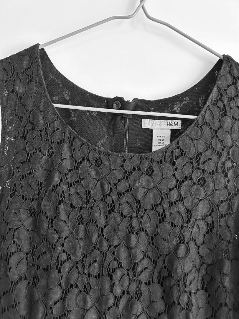 H M Black Lace Dress