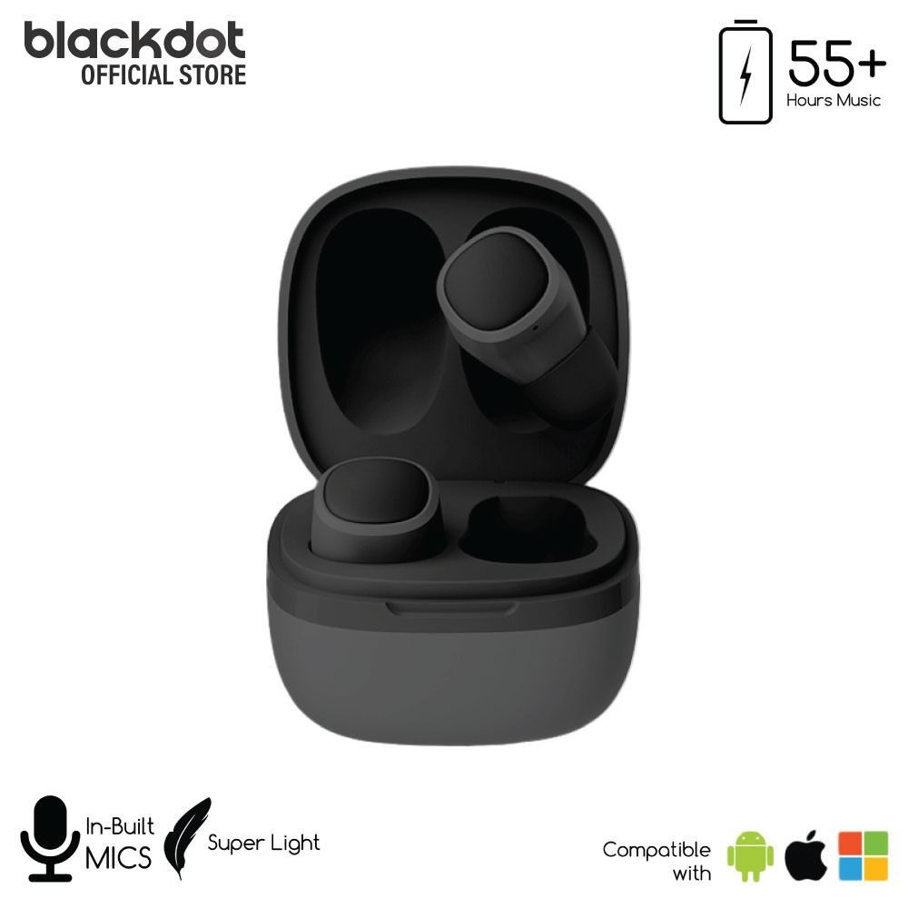 Blackdot Pro 2 Wireless Earbuds | Wireless Charging Case, Premium Sound, One Touch Control, High Bass & IPX6 Waterproof