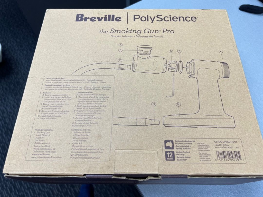 Breville PolyScience 煙燻器 Smoking Gun Pro, 家庭電器, 廚房電器, 其他廚具 - Carousell
