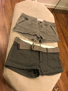 Bundle Sale: New Authentic Abercrombie & Fitch military green Utility / Cargo Shorts with Belt
