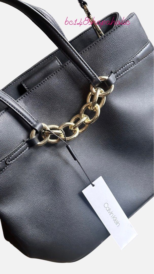 CALVIN KLEIN Evelyn Daytona Leather Tote