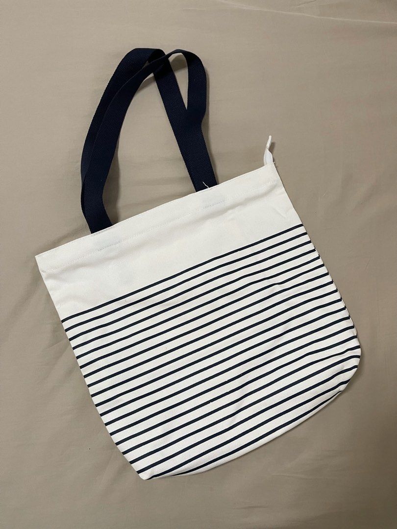 White canvas cheap beach bag