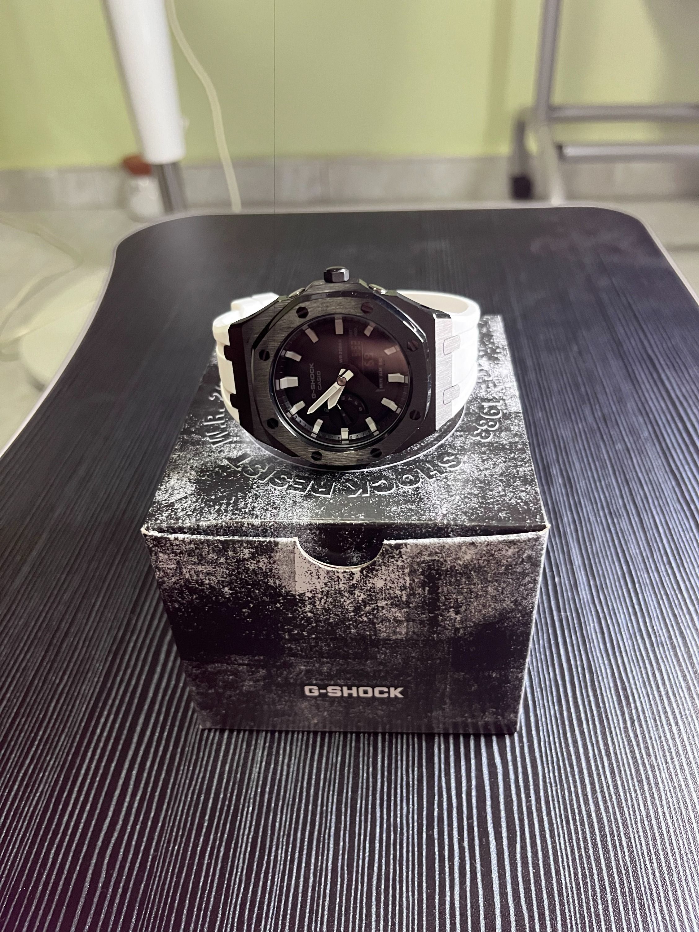 Casio g shock steel strap best sale
