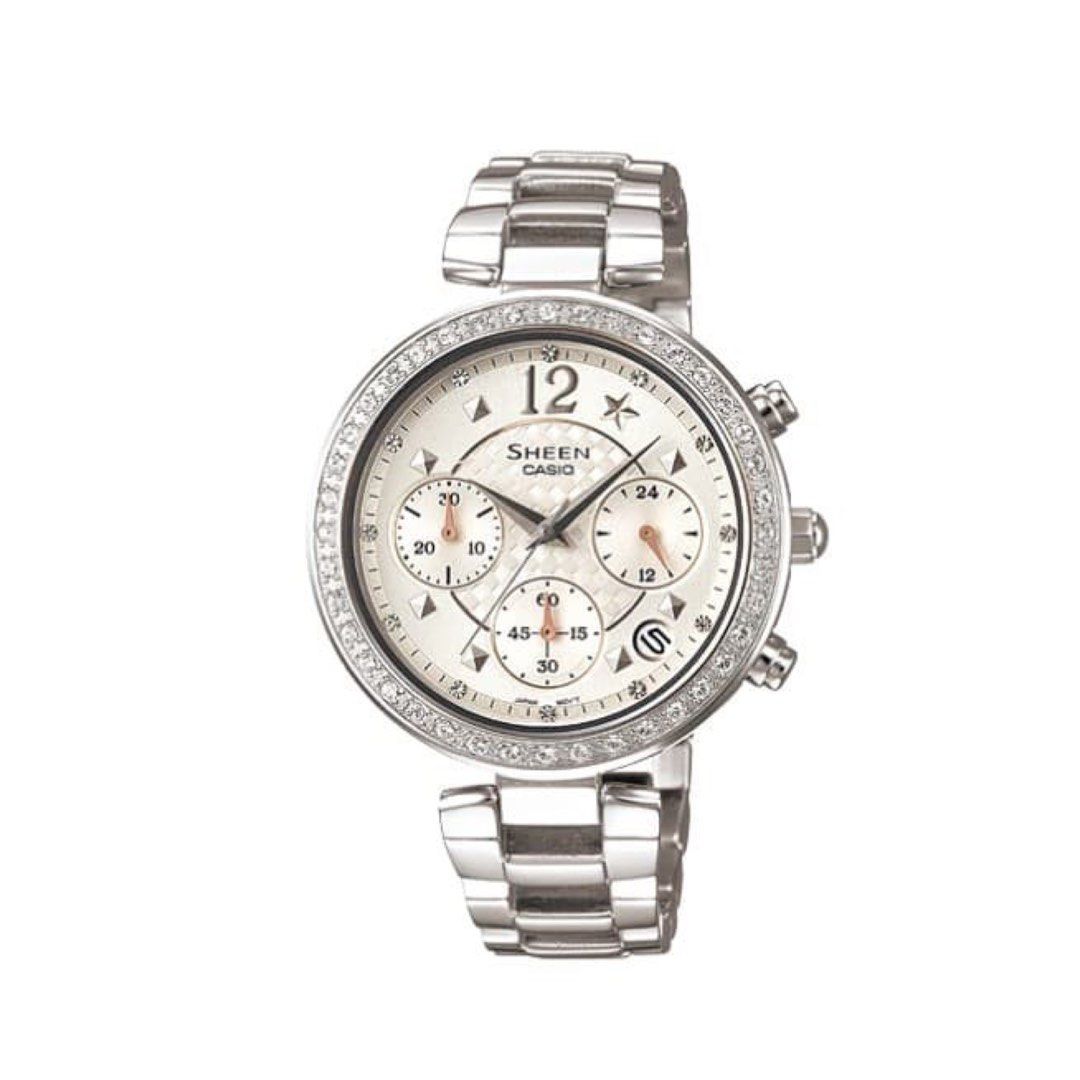 Casio sheen clearance silver watch