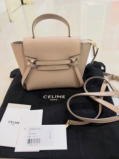 CELINE Grained Calfskin Pico Belt Bag Acai 1090152