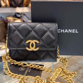 Chanel 19 Zip Wallet Card Holder Black Lambskin – ＬＯＶＥＬＯＴＳＬＵＸＵＲＹ