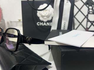 Chanel CC Logo Quilted Leather Arms Sunglasses 4157-Q