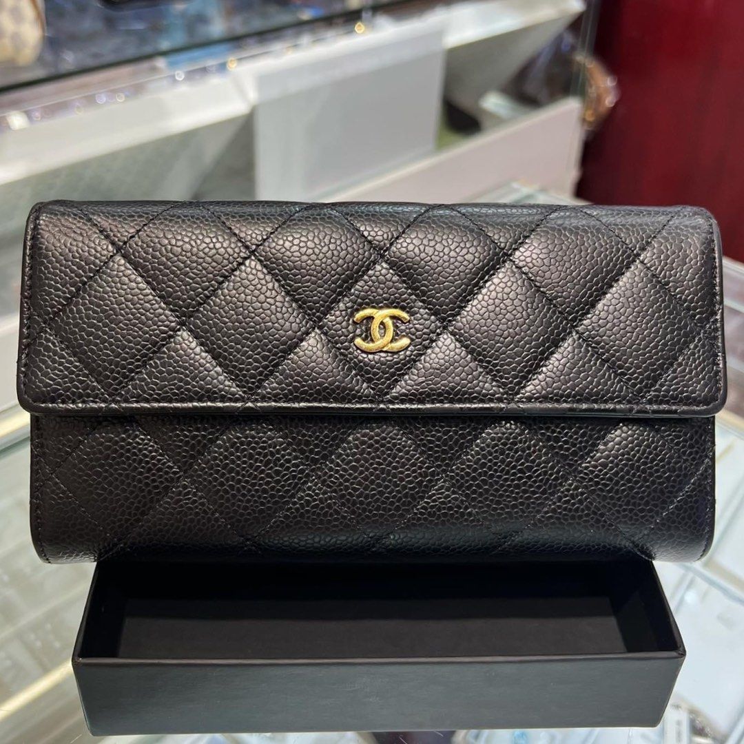 Chanel Classic Flap Long Wallet, Luxury, Bags & Wallets on Carousell