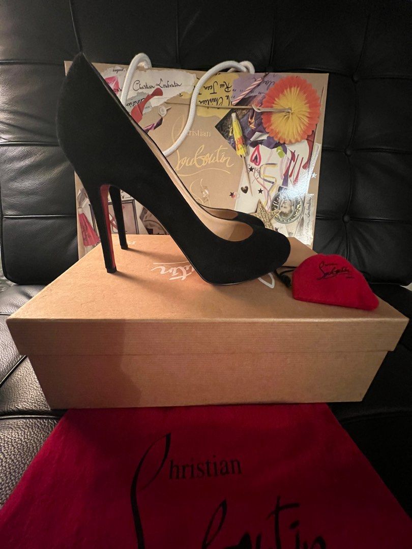 Christian Louboutin New Declic 120 Veau Velour Women s Fashion