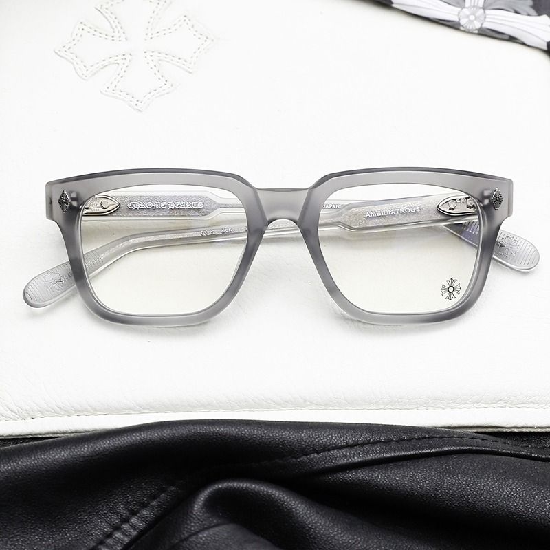 クロムハーツ AMBIDIXTROUS CHプラステンプルスクエアフレーム眼鏡  