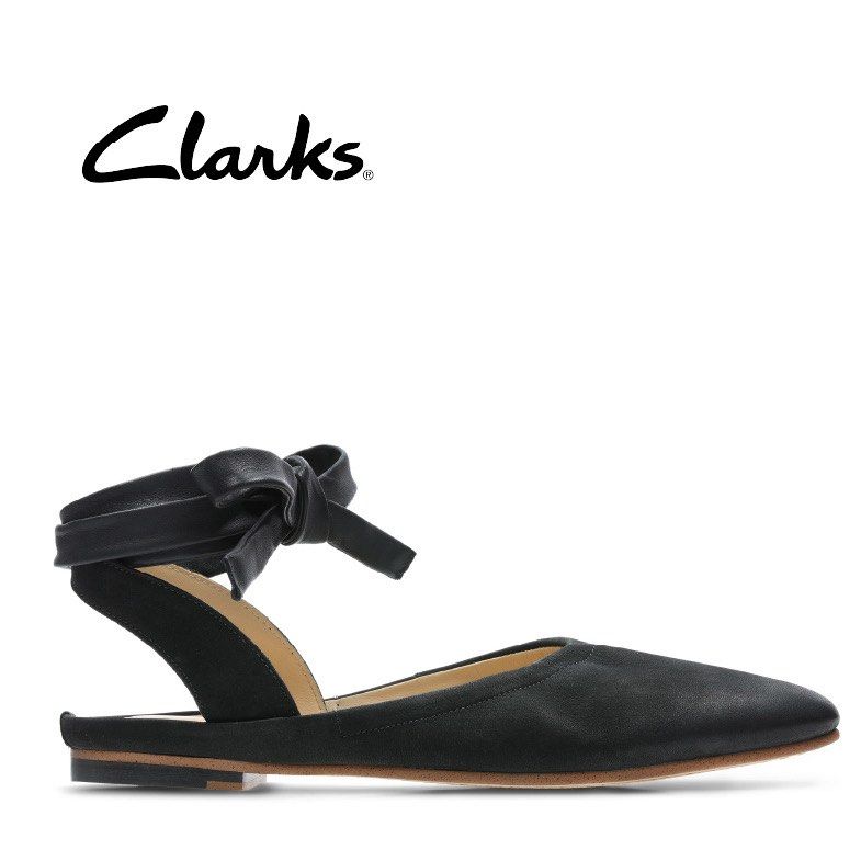 Clarks open on sale toe flats