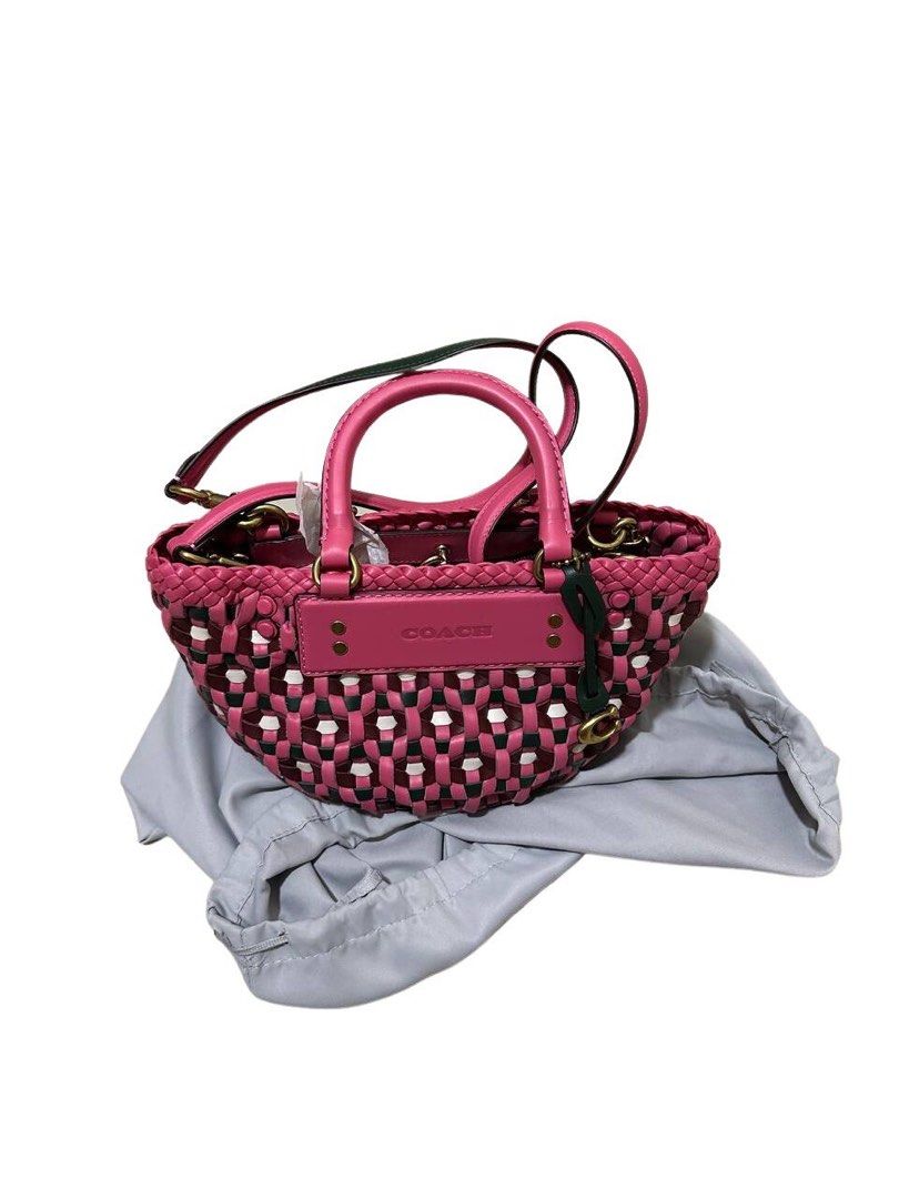 Coach Woven Leather Tote 16 603 B4QUK