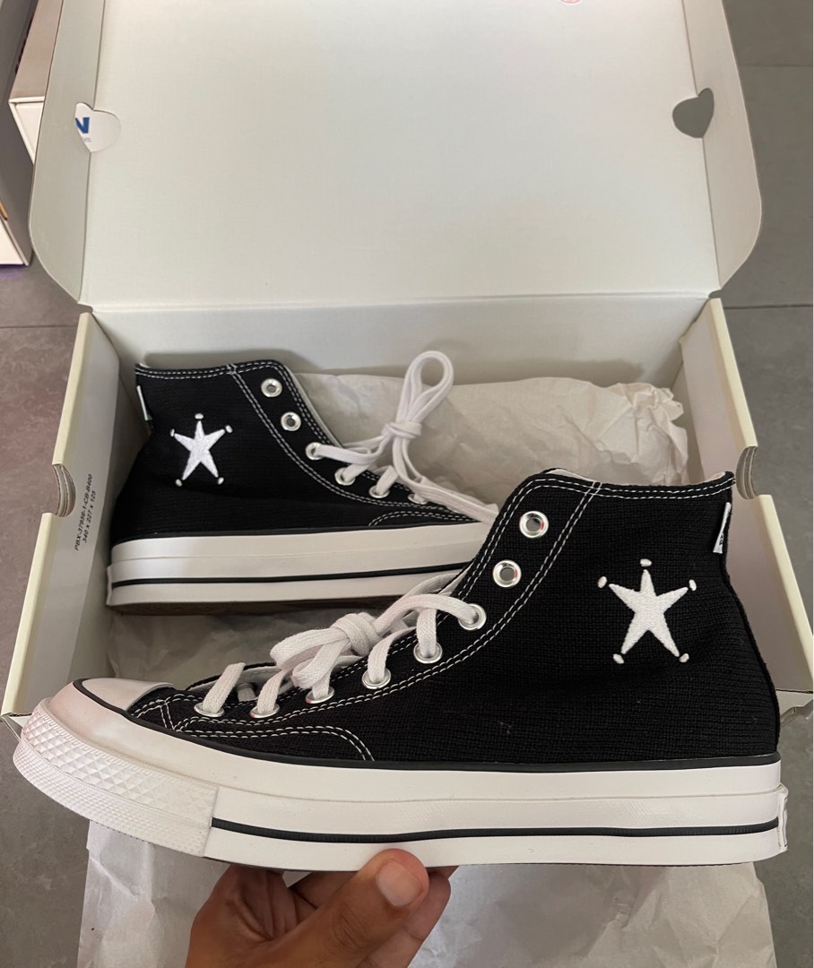 stüssy & converse high tops