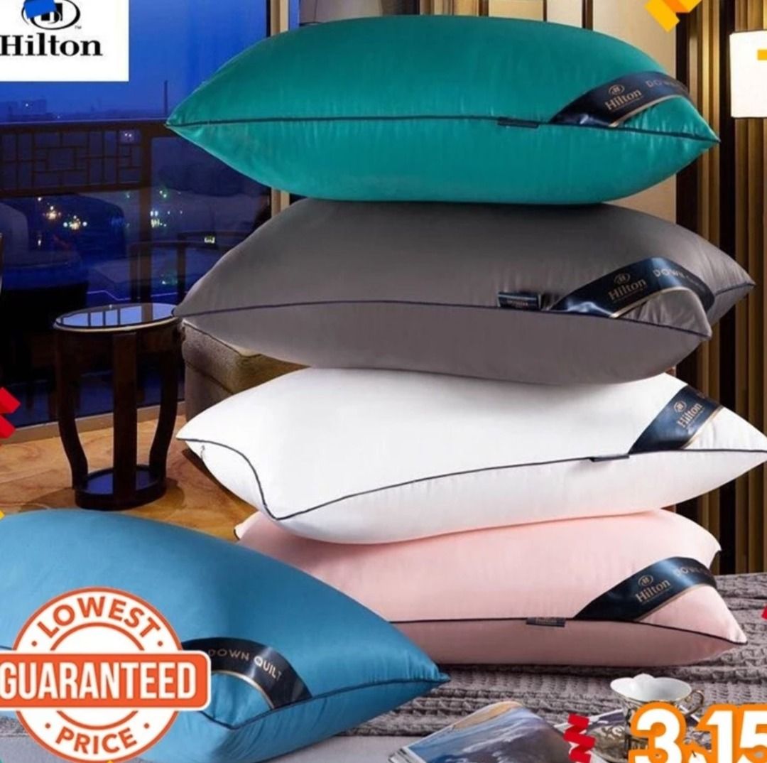 Cotton pillow Sleeping Hilton Pillow 1Kg Viral Bantal Tidur Bantal