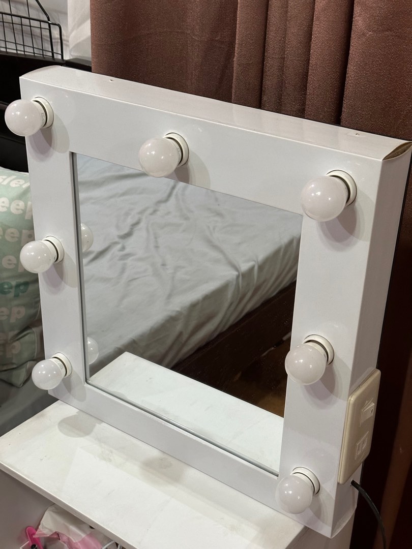 Customized Vanity Mirror w/ lights, Furniture & Home Living, Home Decor